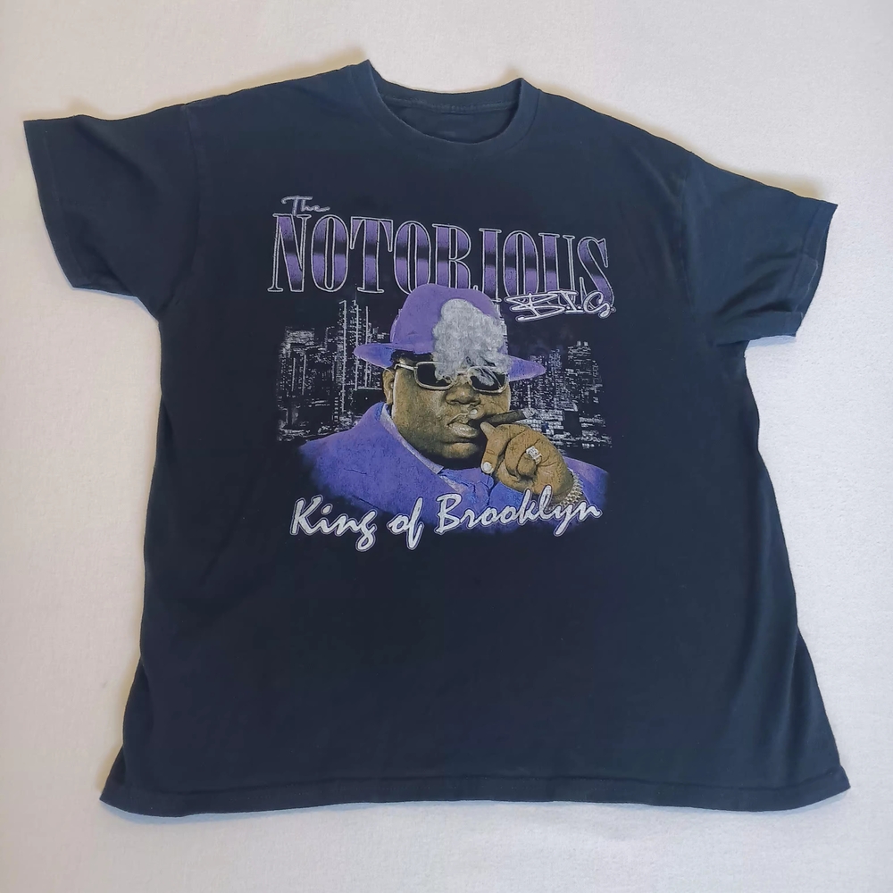 Notorious BIG Sz Large Unisex Purple And Black Tee Shirt